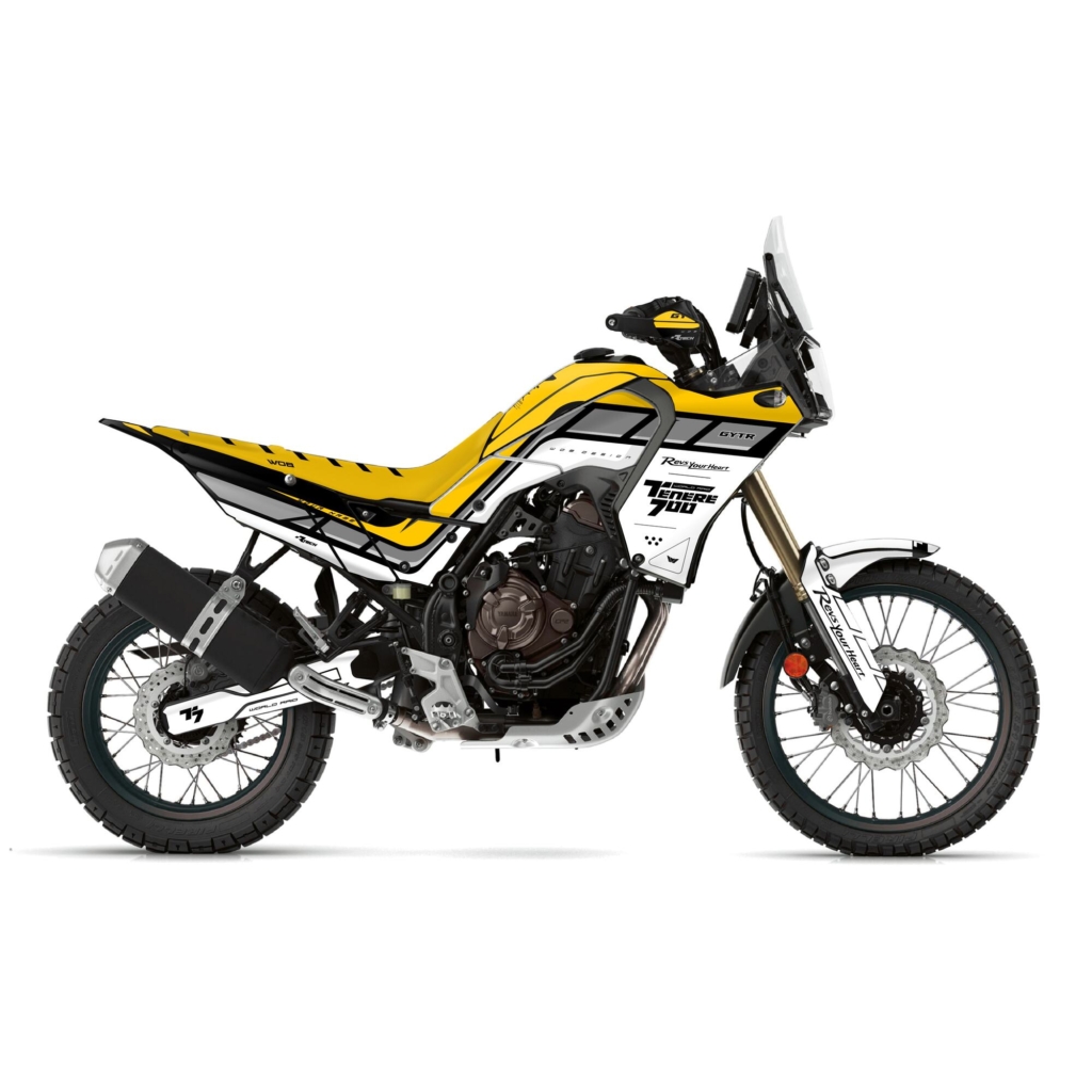 Yamaha T N R Racing Yellow Graphics Kit Wob Design