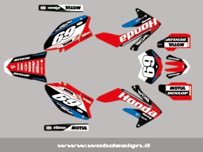 Adesivi Cerchi Motard Bicolore - Grafiche Motocross MX Graphics Adesivi  Personalizzati - Effetti Racing